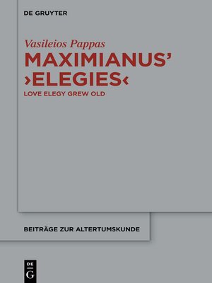 cover image of Maximianus' 'Elegies'